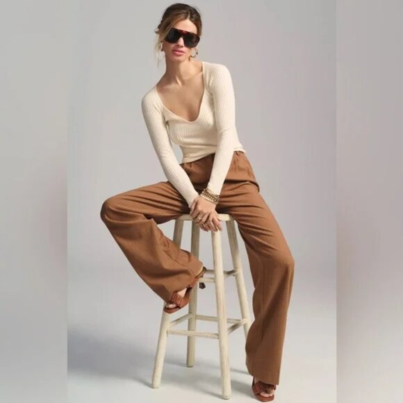 L*SPACE Camryn Ribbed Sweater Top | Size S | NWT | Cream Fitted Long Sleeve - Picture 3 of 4